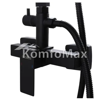 Душова система Globus Lux SICILIA SBQ-SH-125-BB чорна