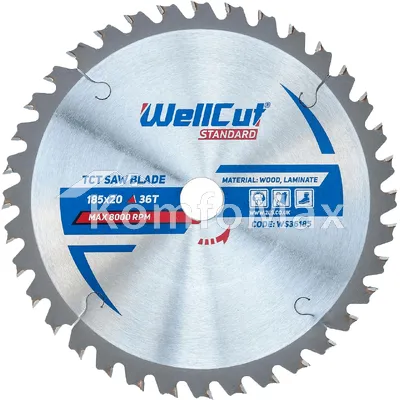 Диск пиляльний WellCut Standart Для ламінату 185х20 36Т
