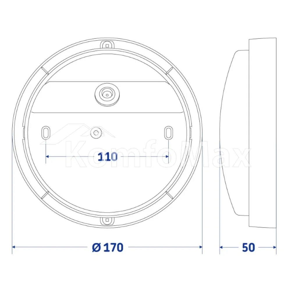 LED світильник Violux ДББ ATOM UA 12W 5000K IP54 253351 білий  - фото 6