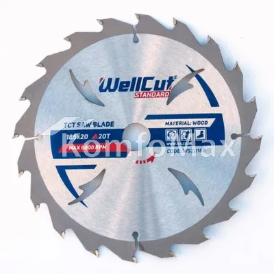 Диск пиляльний WellCut Standart 185x20 20T