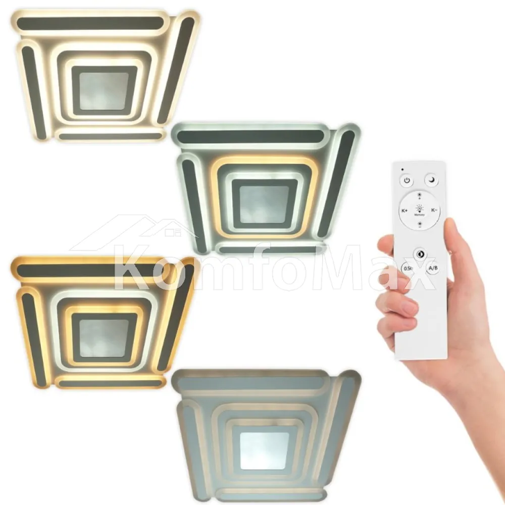 LED світильник VIOLUX smart MATRIX квадрат 120W 3000-5000K IP20 220495 білий  - фото 1