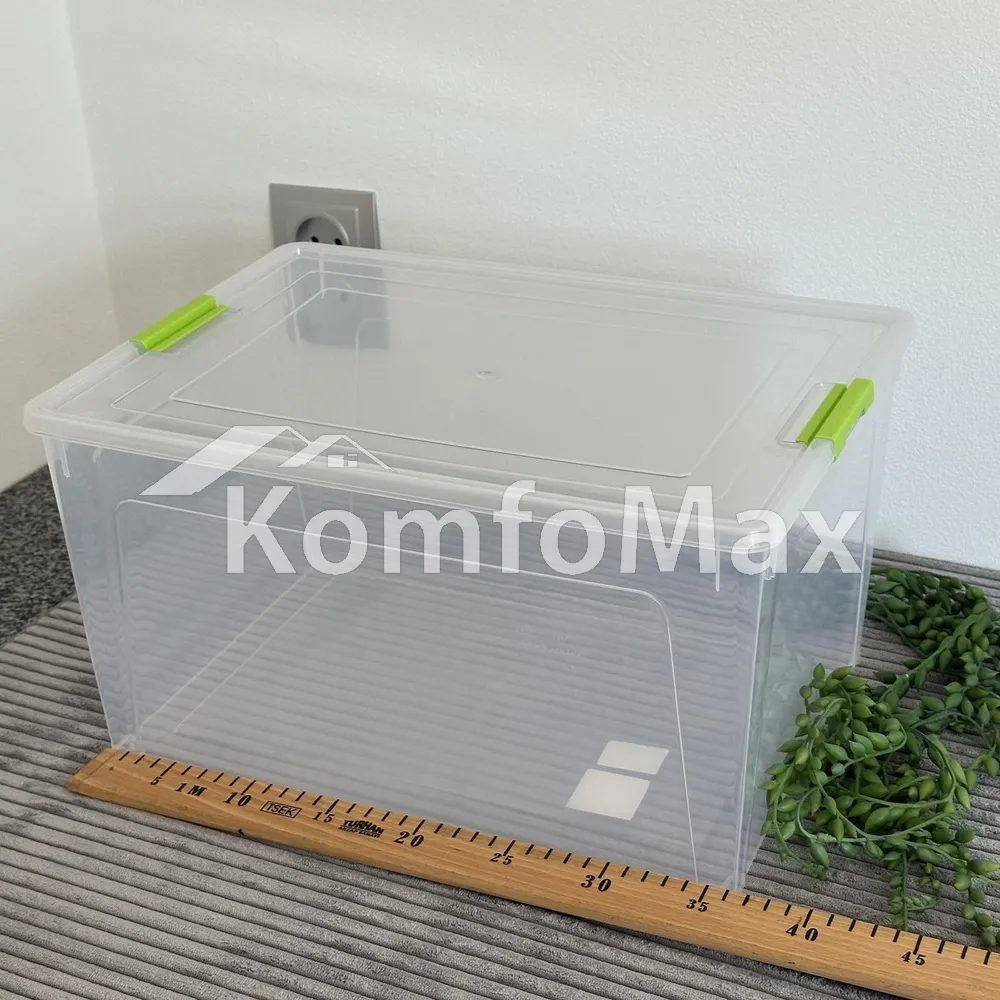 Контейнер Smart Box 18л. 39х29х21см. прозорий/оливковий  - фото 3