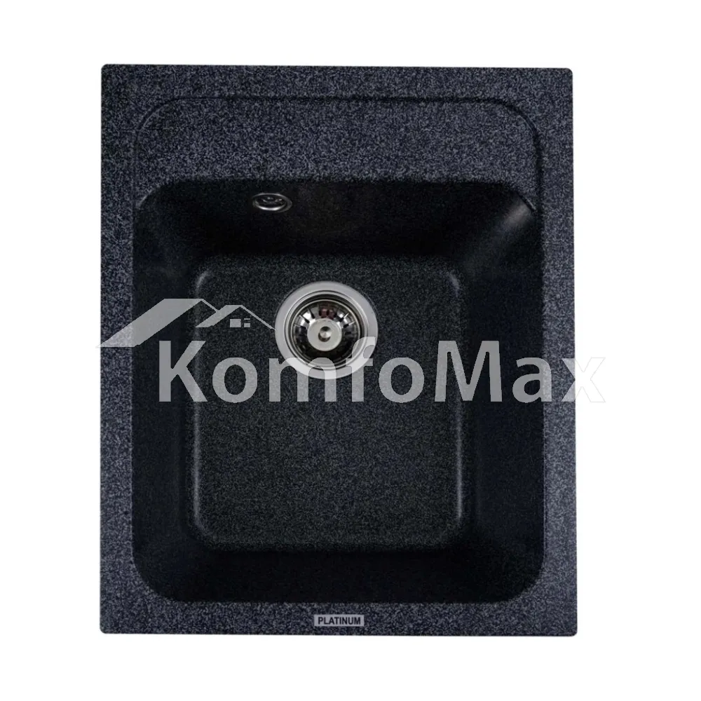 Гранітна мийка для кухні Platinum 4050 KORRADO матова Графіт 