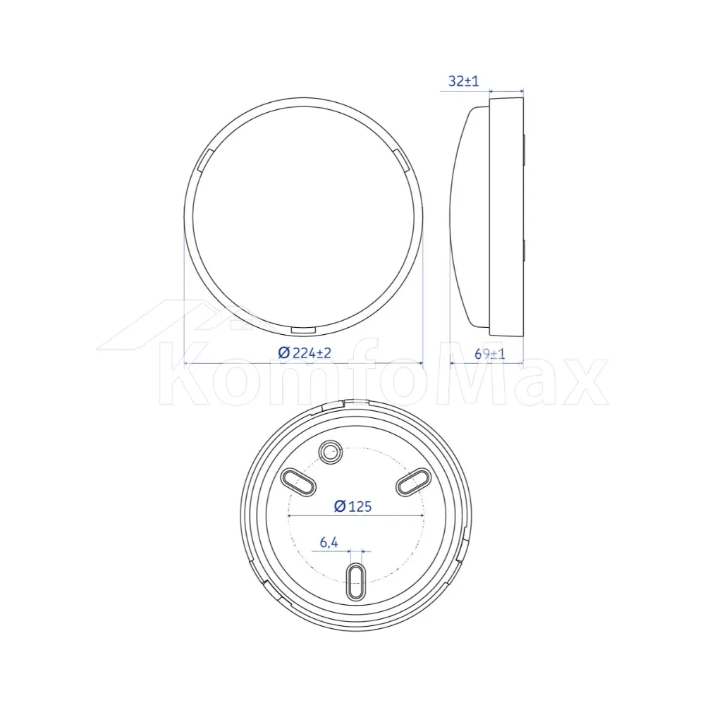 LED світильник Violux ДББ ATOM UA VIOLUX 22W 5000K IP44 253371 білий  - фото 3
