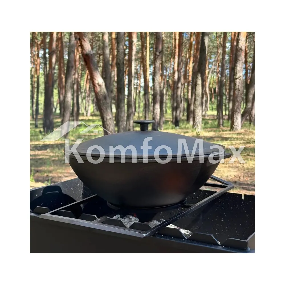 Сковорода чавунна WOK-08KC 8л  - фото 4