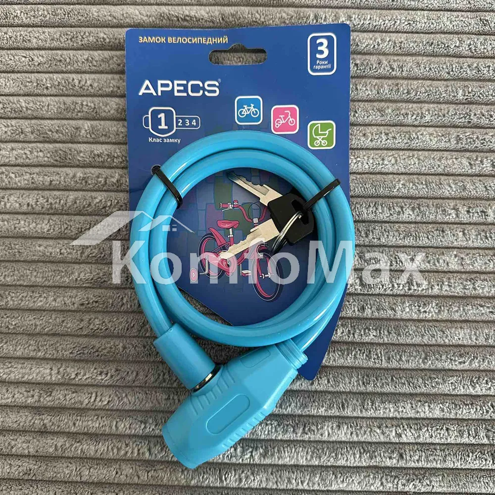 Замок велосипедний Apecs PD-81-80СМ-BLUE 