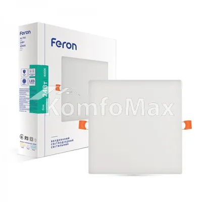 Світлодіодний вбудований світильник Feron AL702 24Вт 2400Лм 4000K білий