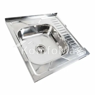 Мийка кухонна накладна Platinum 6060 0,7мм. L 600Х600мм. поліровка