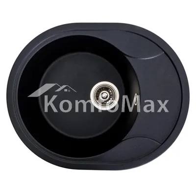 Гранітна мийка для кухні Platinum 5847 ONYX чорний металік