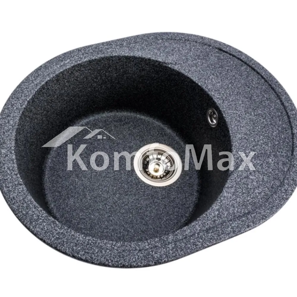 Гранітна мийка для кухні Platinum 5847 ONYX матова Графіт  - фото 1