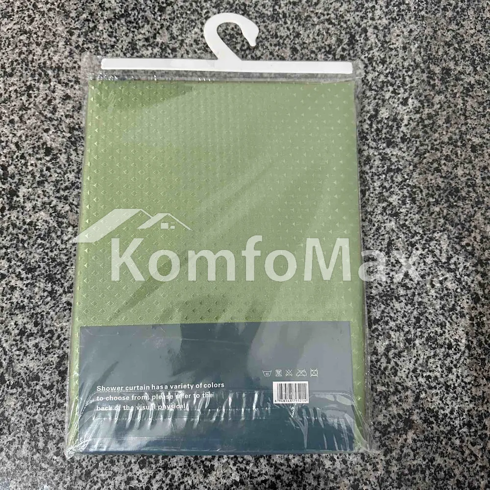 Шторка для ванної Shower curtain 180х180см зелений  - фото 1