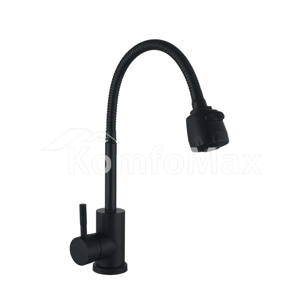 Змішувач для кухні Wezer EKO4D-01-BLACK, чорний  - фото 1