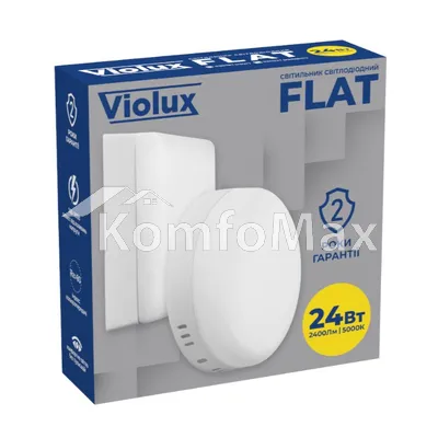 LED світильник VIOLUX ДББ FLAT квадрат 24W 5000K IP20 330221