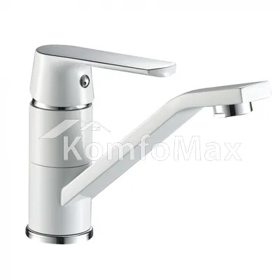 Змішувач для умивальника Globus Lux Laguna GLA-0203MQ-7-WHITE, латунь білий/хром