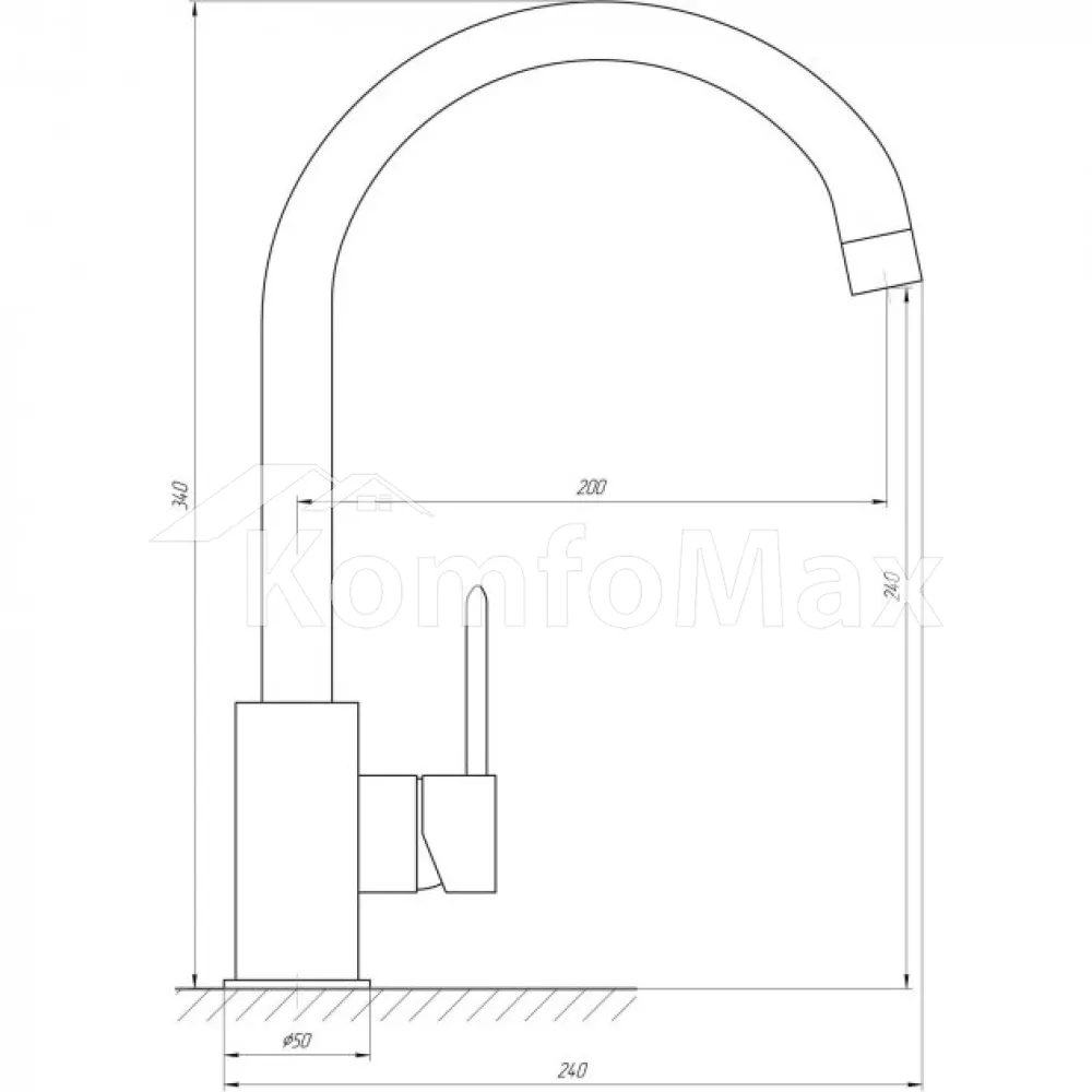 Змішувач для кухні TOPAZ Barts TB 07403-H36, латунь хром  - фото 3