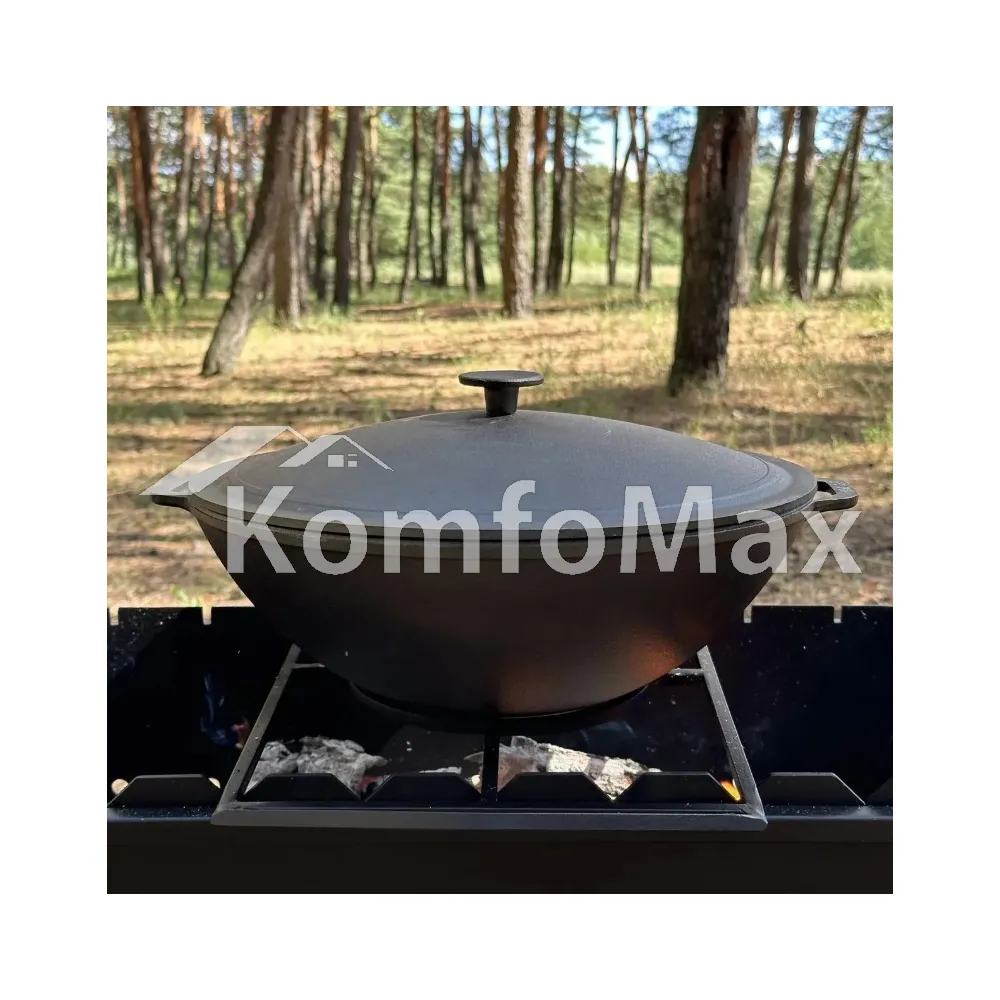 Сковорода чавунна WOK-08KC 8л  - фото 3