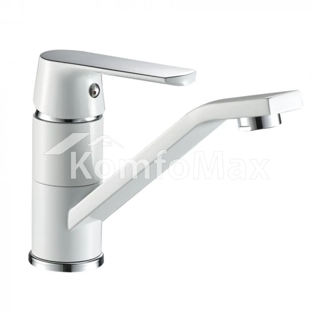 Змішувач для умивальника Globus Lux Laguna GLA-0203MQ-7-WHITE, латунь білий/хром  - фото 1