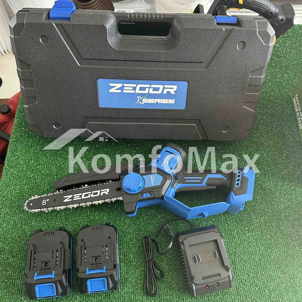 Пила акумуляторна ланцюгова Zegor CSAX-21BL-8 21v 2АКБ  - фото 5