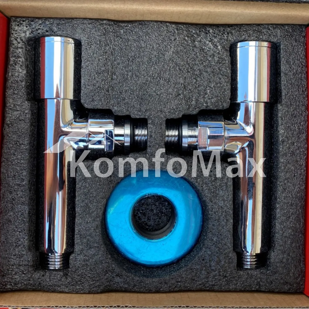 Комплект кранів для рушникосушки Karro 1/2 KR 7159 хром  - фото 1