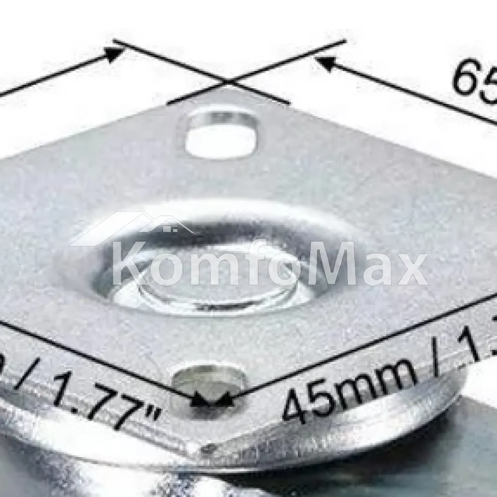 Колесо на платформі поворотне d-75мм. (40кг.)  - фото 1