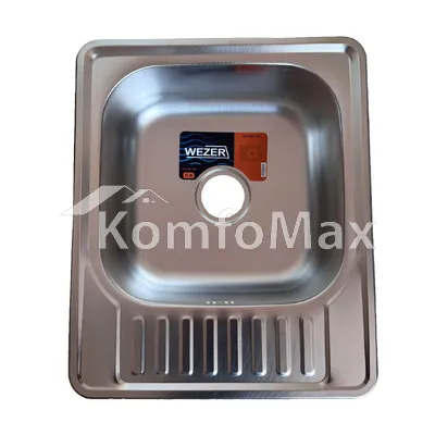 Мийка кухонна врізна Wezer 4843 0,8мм. 580х480х180мм. декор