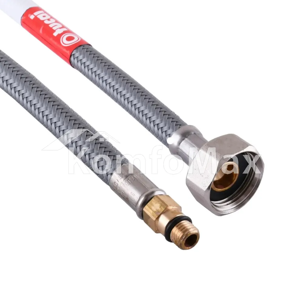 Шланг для змішувача TUCAI М8х1/2″ (коротка голка) антикорозія 80см. 