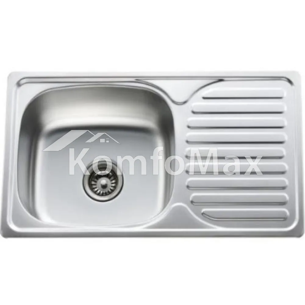 Мийка кухонна врізна Kraft KR 7642 D 0,8мм 760х420х180мм. Decor  - фото 1