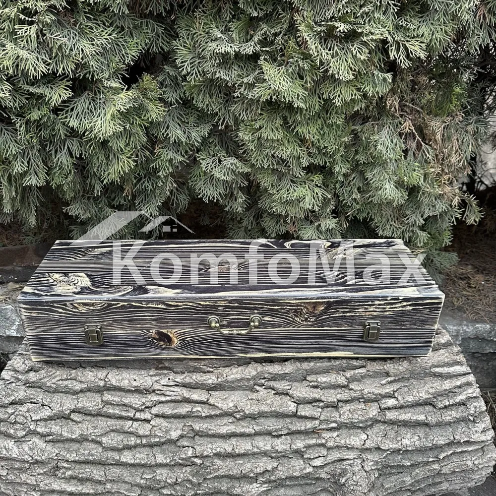 Подарунковий набір шампурів Mzavod Козак темний текстура  - фото 1