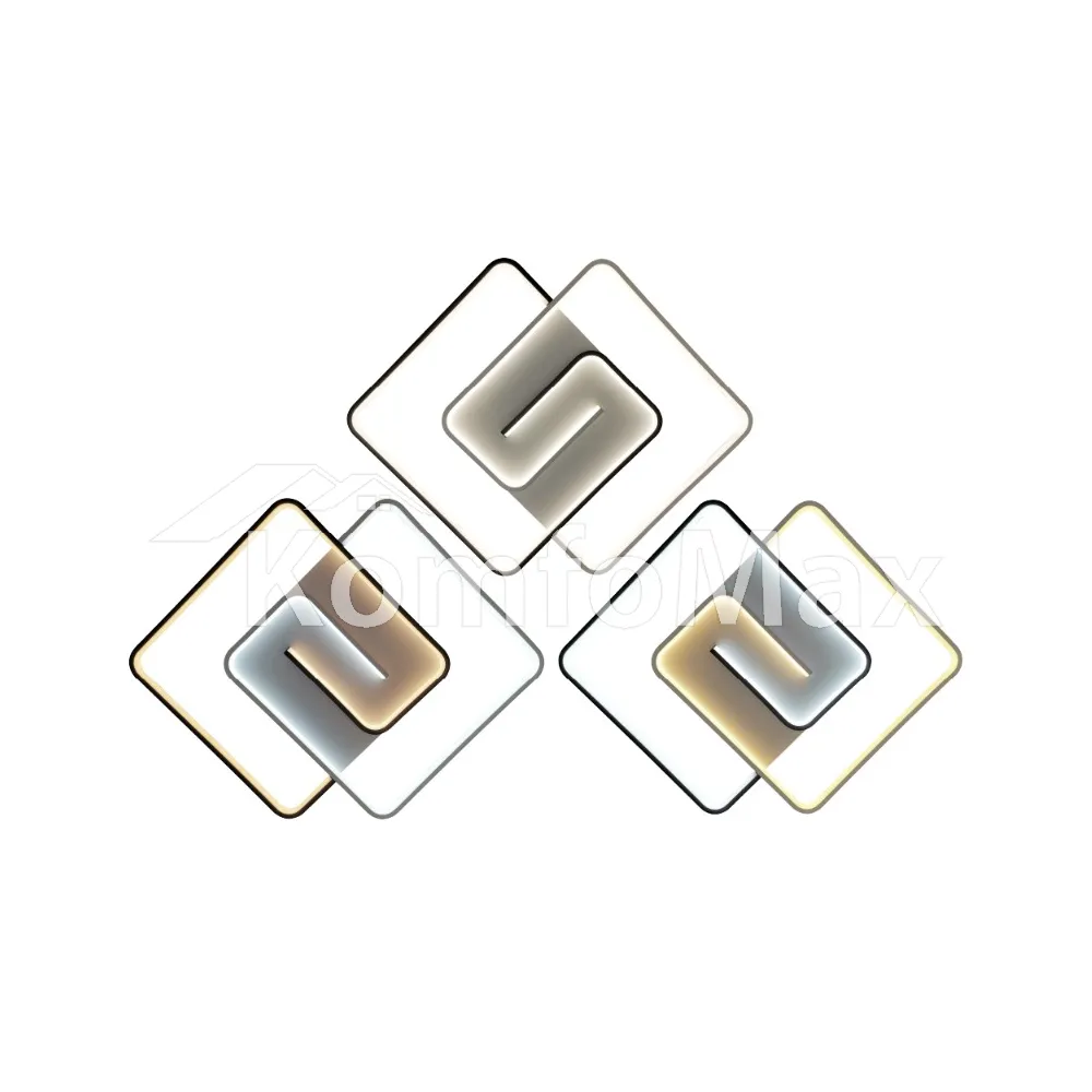LED світильник VIOLUX smart DOMINO квадрат 90W 3000-4000-5000K IP20 220565 білий  - фото 5