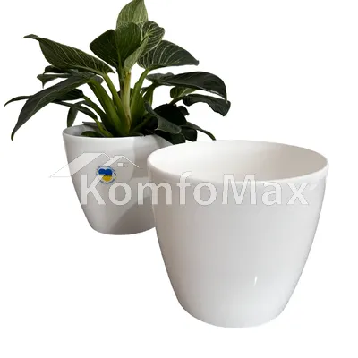 Горщик для квітів Матільда d-16см. висота 15см. білий