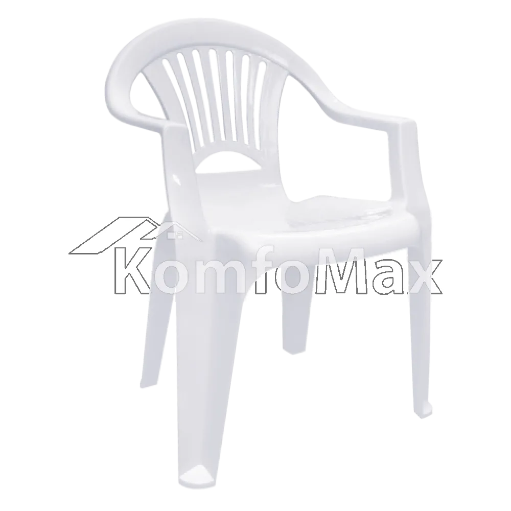 Крісло пластикове Луч білий 