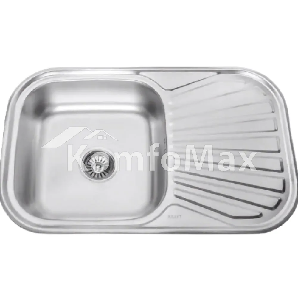 Мийка кухонна врізна Kraft KR 7848 E 0,8мм. 780х480х180мм. Satin 