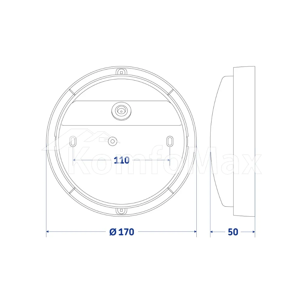 LED світильник Violux ДББ ATOM UA 12W 5000K IP54 253351 білий  - фото 6