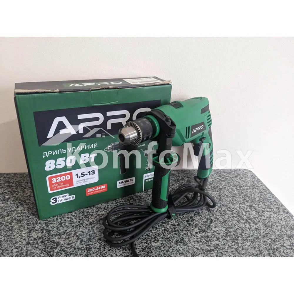 Дриль APRO 13/850 899056 ударний  - фото 4