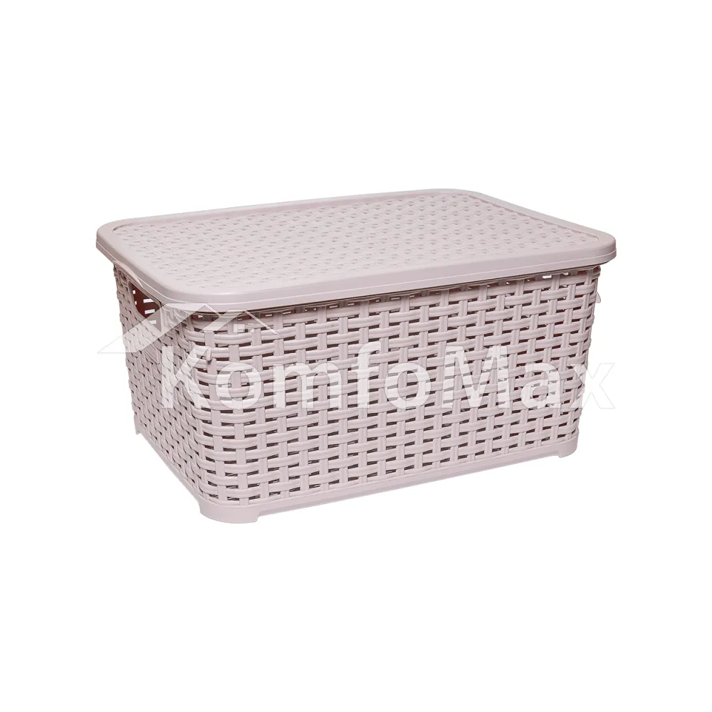 Кошик з кришкою Plastart Ротанг SP-290 5л. (19,5х28,5х12,5см.) Фрезія 