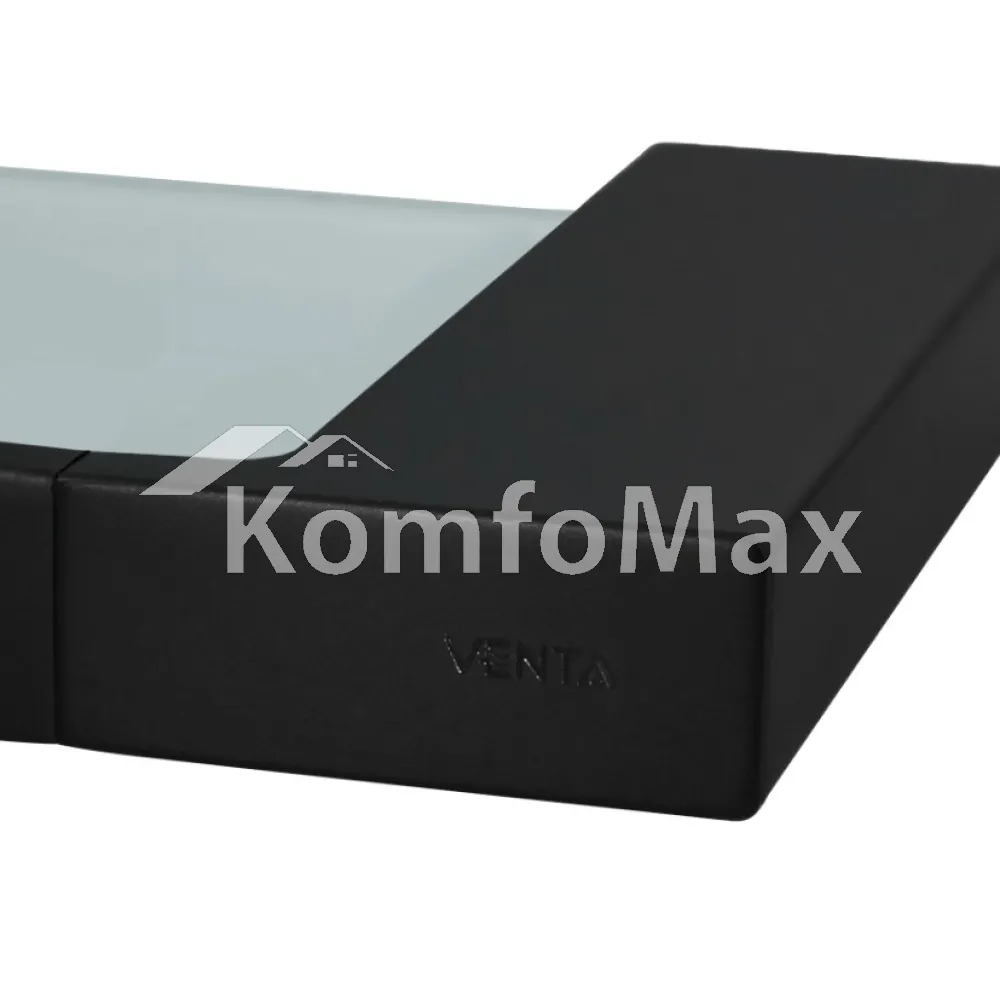 Полиця пляма скляна VENTA V163B 575х120х22мм чорний  - фото 2