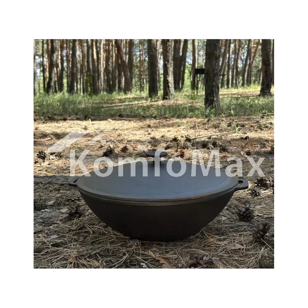 Сковорода чавунна WOK-08KC 8л 