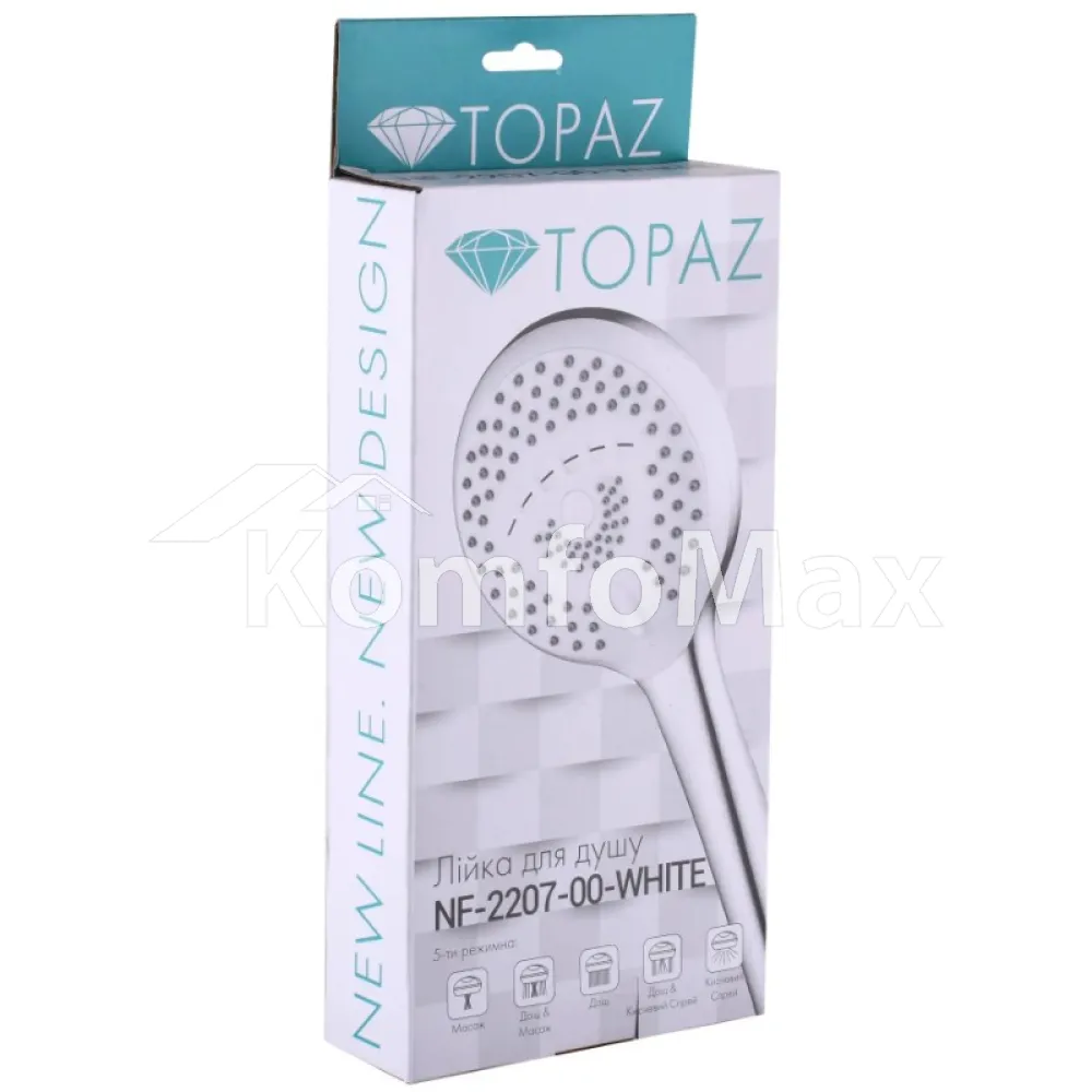 Лійка для душу Topaz NF-2207-00-White  - фото 2
