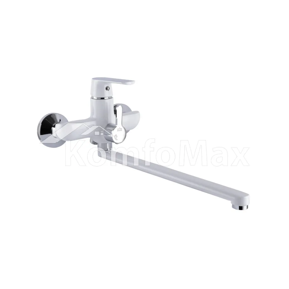 Змішувач для ванни Globus Lux Laguna GLN-0208-7-White Euro, латунь білий/хром 