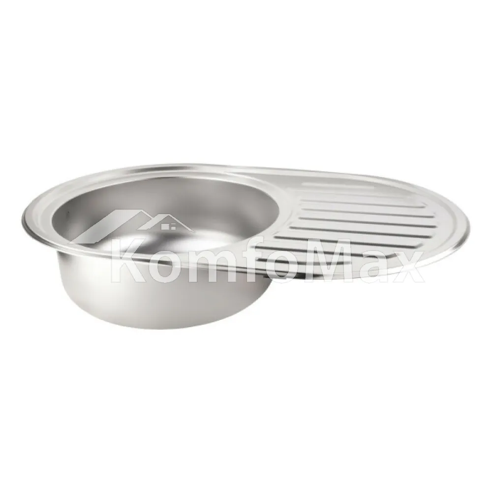 Мийка кухонна врізна Kraft KR 7750 D 0,8мм. 770х500х180мм. Decor  - фото 1