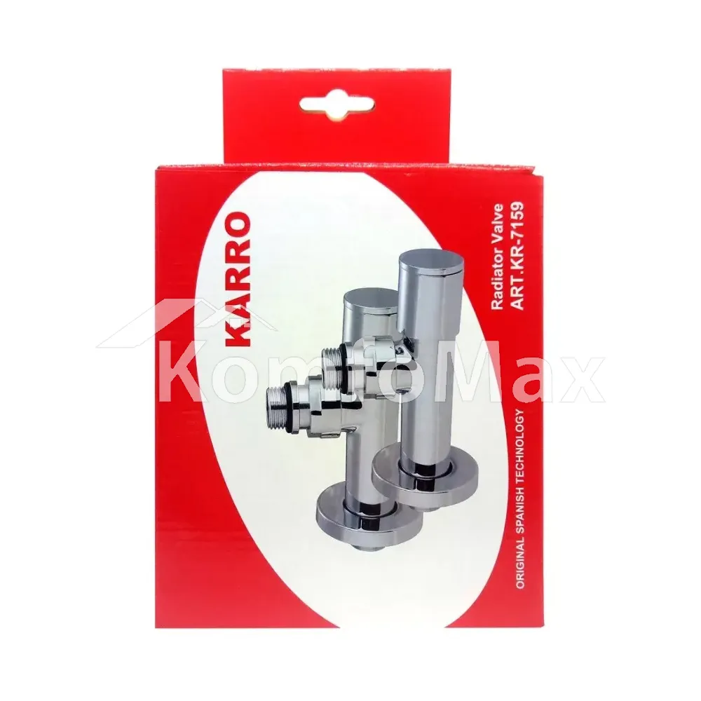 Комплект кранів для рушникосушки Karro 1/2 KR 7159 хром  - фото 2