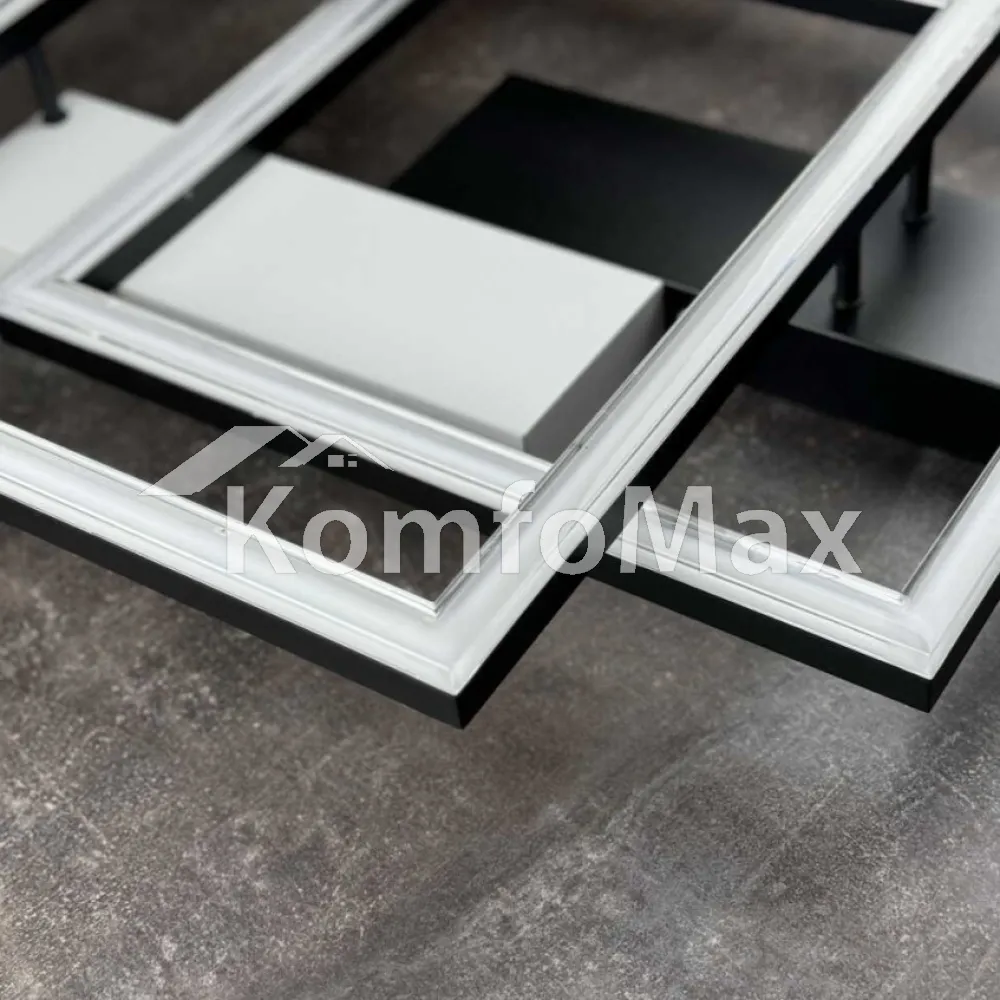 LED світильник VIOLUX smart BRIONI-S квадрат 84W 3000-4000-5000K IP20 220705 біло-чорний  - фото 5