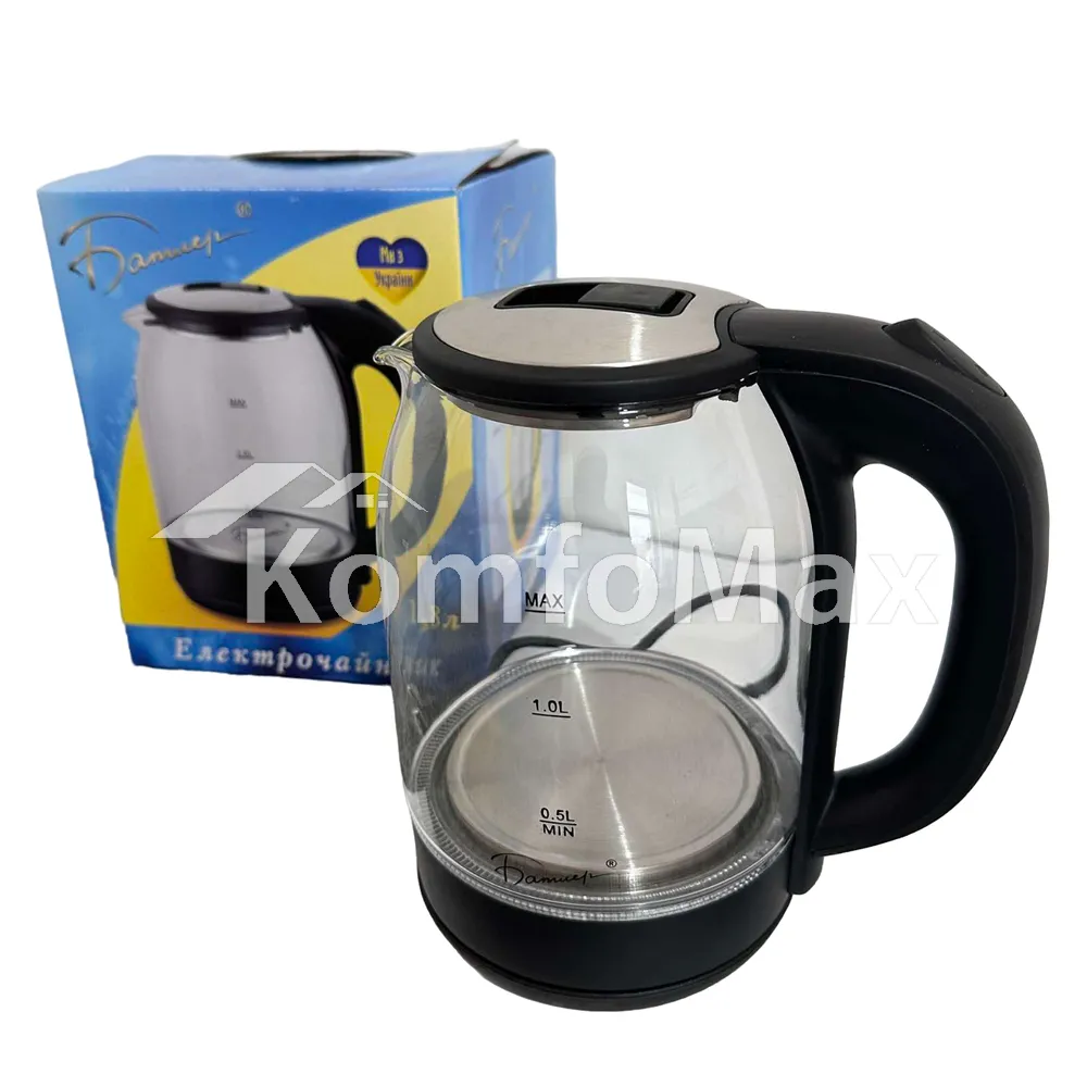 Електрочайник Батлер 1.8 л 1500Вт скляний корпус (GK-303-18A) 