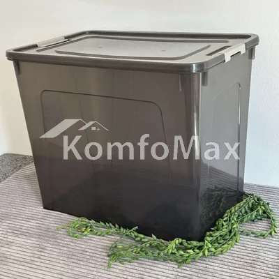 Контейнер Smart Box 40л. 49х32х39см. прозорий/какао