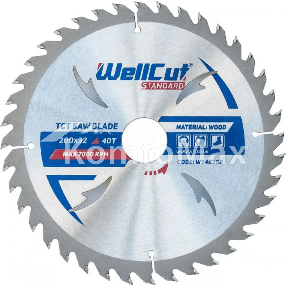 Диск пиляльний WellCut Standart 200х32 40Т 