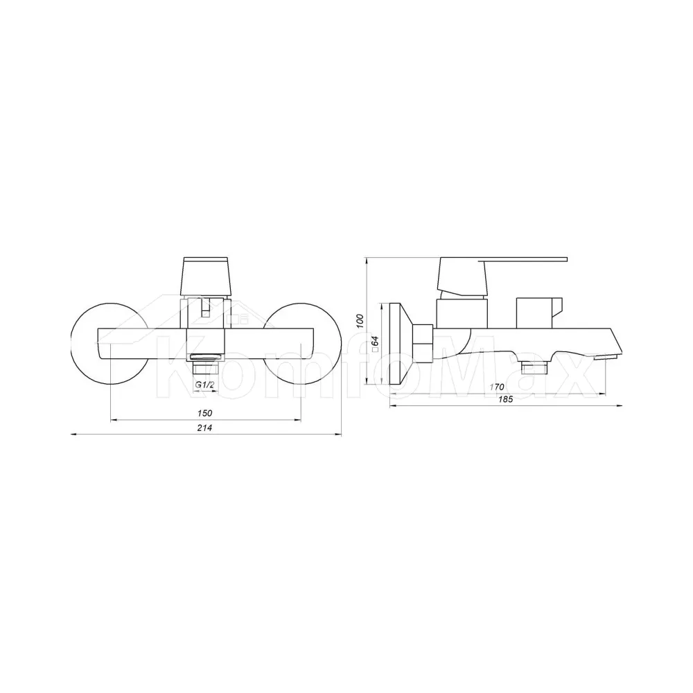 Змішувач для ванни Globus Lux Laguna GLA-0102NE-7-WHITE, латунь білий/хром  - фото 6