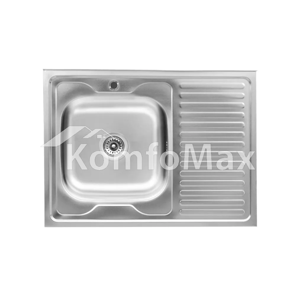 Мийка кухонна накладна Platinum 8060 0,7мм. L 800х600мм. поліровка 