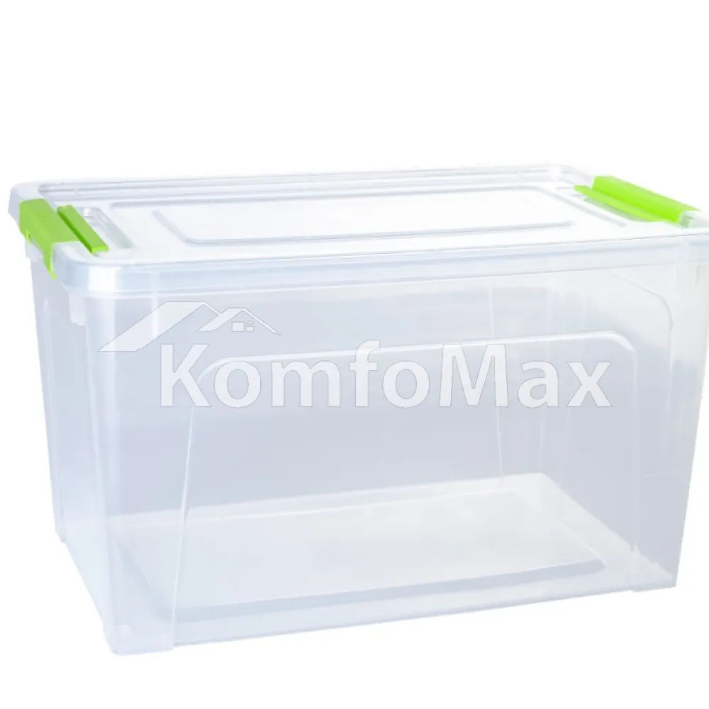 Контейнер Smart Box 12л. 32х24,5х21см. прозорий/оливковий  - фото 1