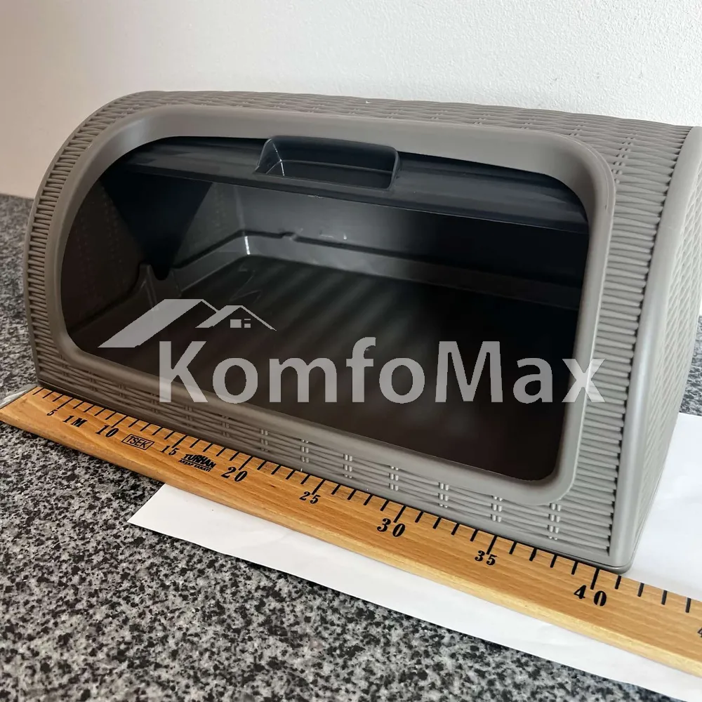 Хлібниця Dunya Plastic РОТАНГ 41,4х26,9х18,1см. бежевий  - фото 6