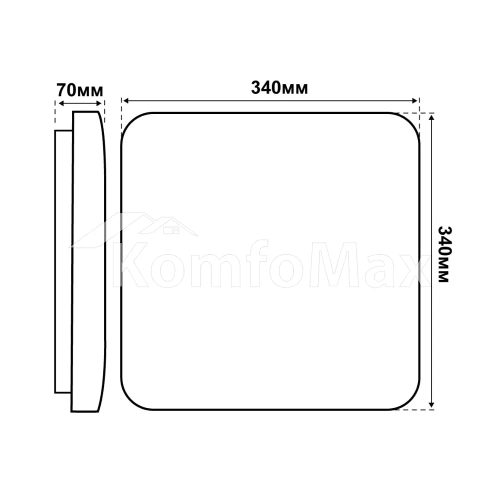 LED світильник VIOLUX smart SKY квадрат 30W 3000-6000K IP20 210123  - фото 7